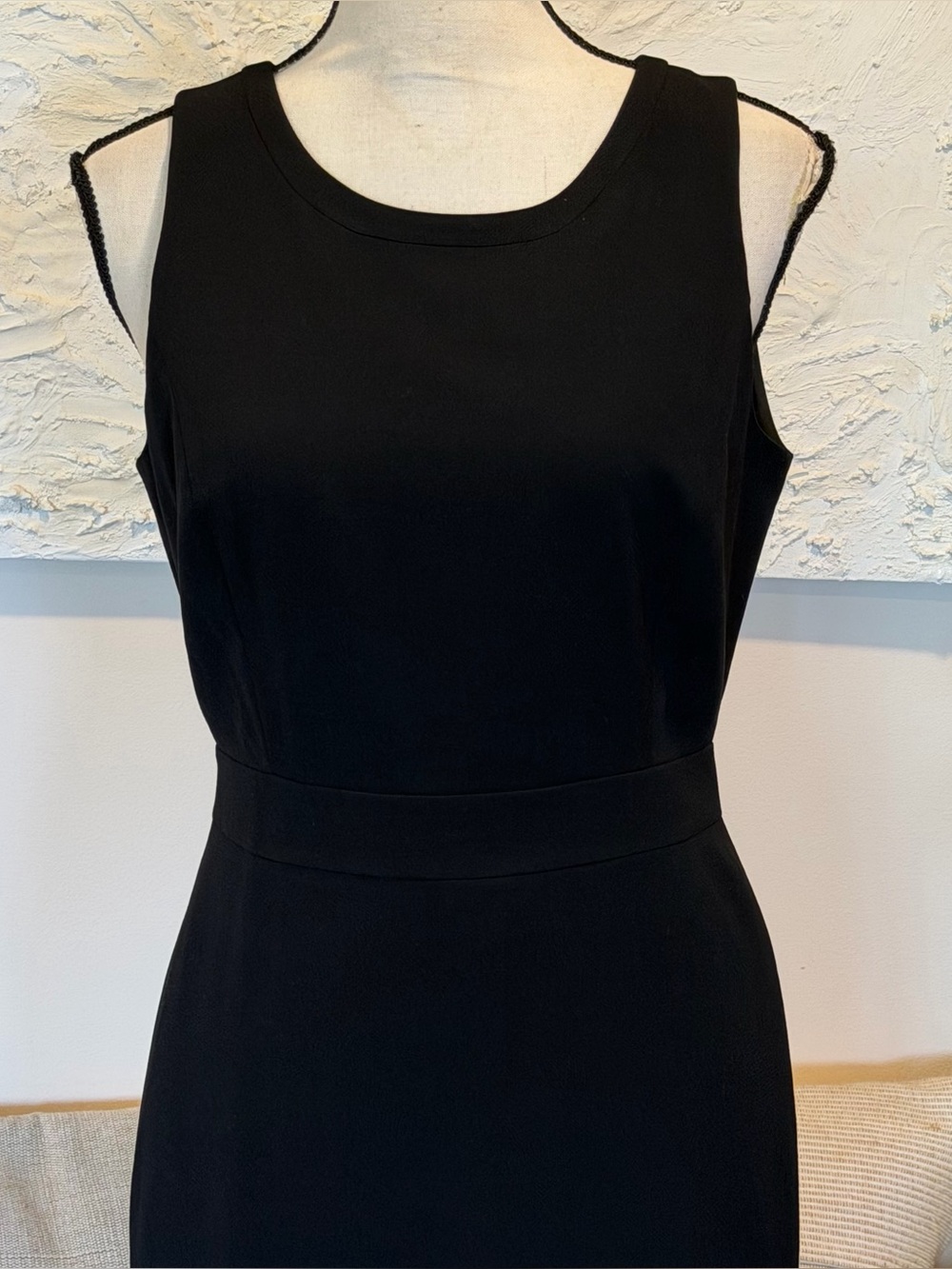 J. Crew Sheath Suiting Dress Four-Season Sleeveless Stretch Black Sz 4 NWOT - Picture 4 of 12